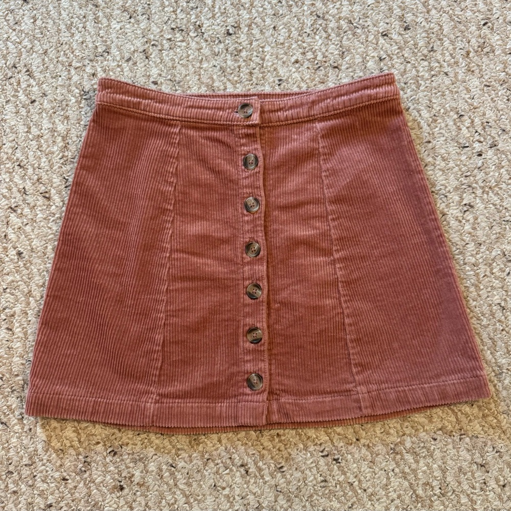 *3 for $9* F21 Corduroy Button Skirt